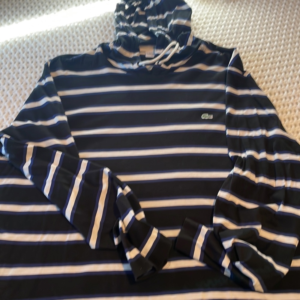 Mens Lacoste Long Sleeve Hoodie Shirt
